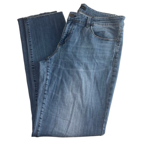 Ann Taylor The Slim Boyfriend Raw Edge Hem Frayed Ankle Mid Rise Size 12 - Picture 1 of 8